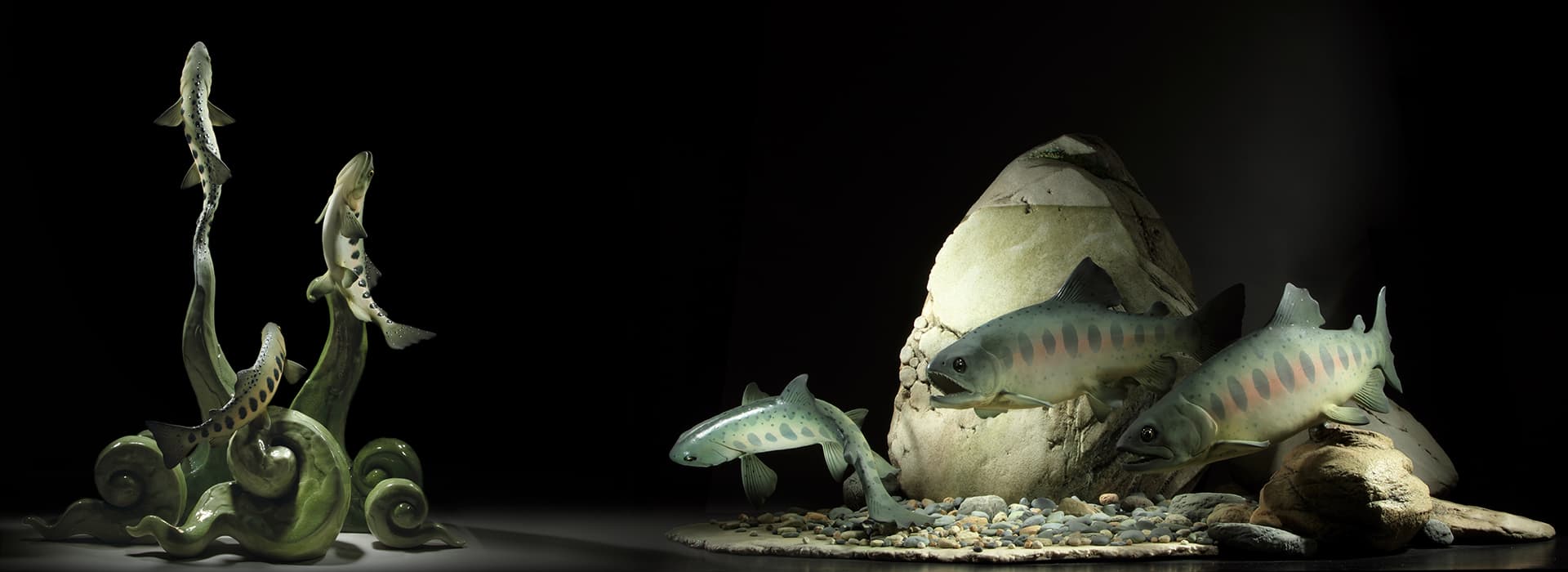 李國欽陶瓷藝術作品-櫻花鉤吻鮭